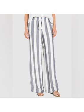 FRECH LAUNDRY DRAWSTRING WIDE LEG LOOSE PALAZZO PANTS